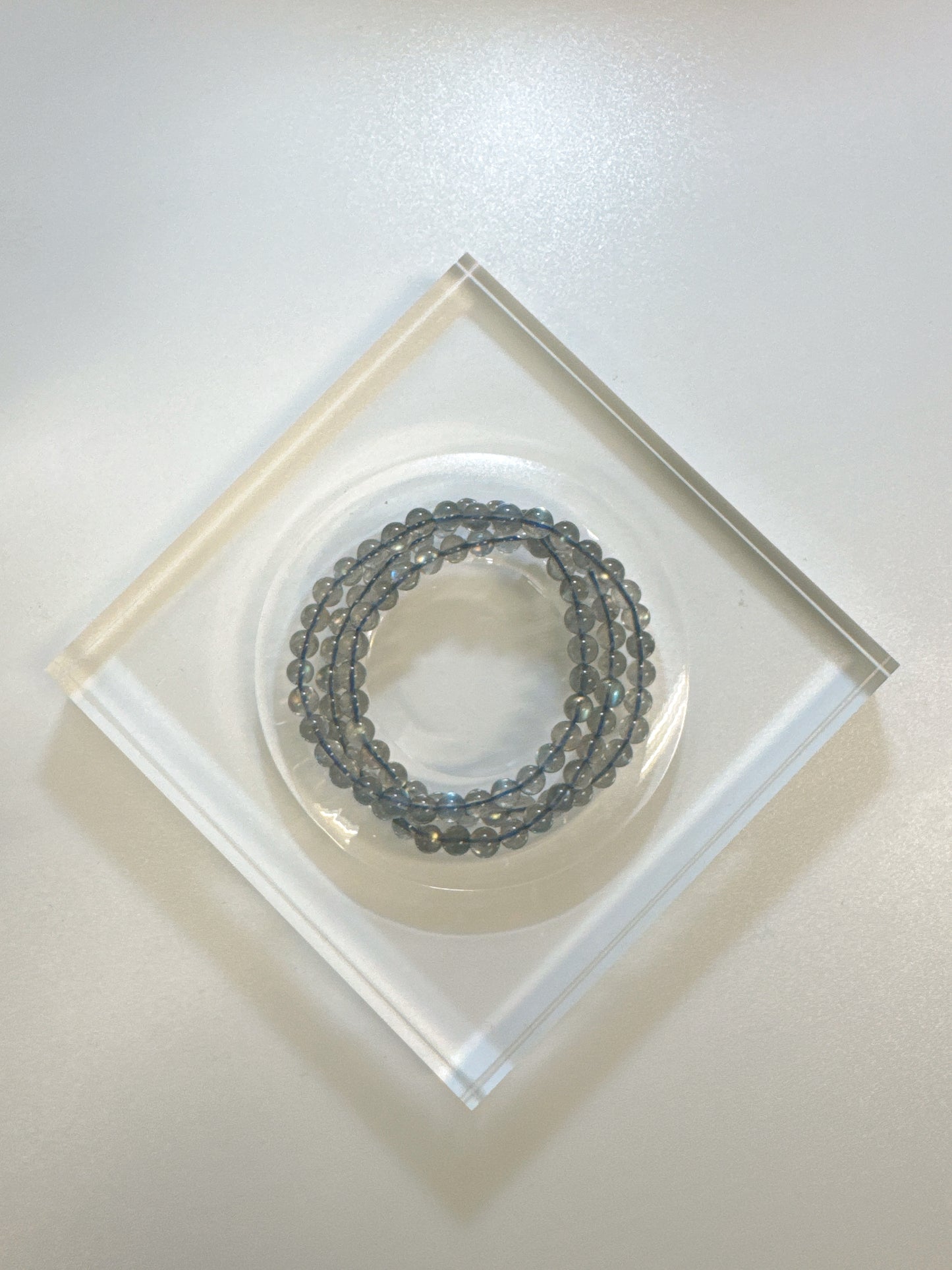 Natural Gray Moonstone Multi-Strand Bracelet