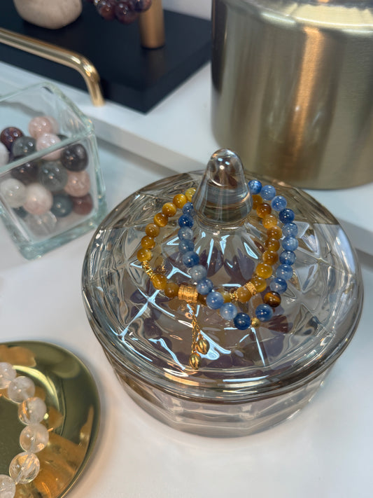 Kyanite + Golden Tiger Eye Energy Bracelet