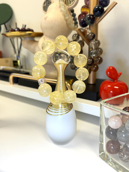 Golden Phantom Fluorite Bracelet