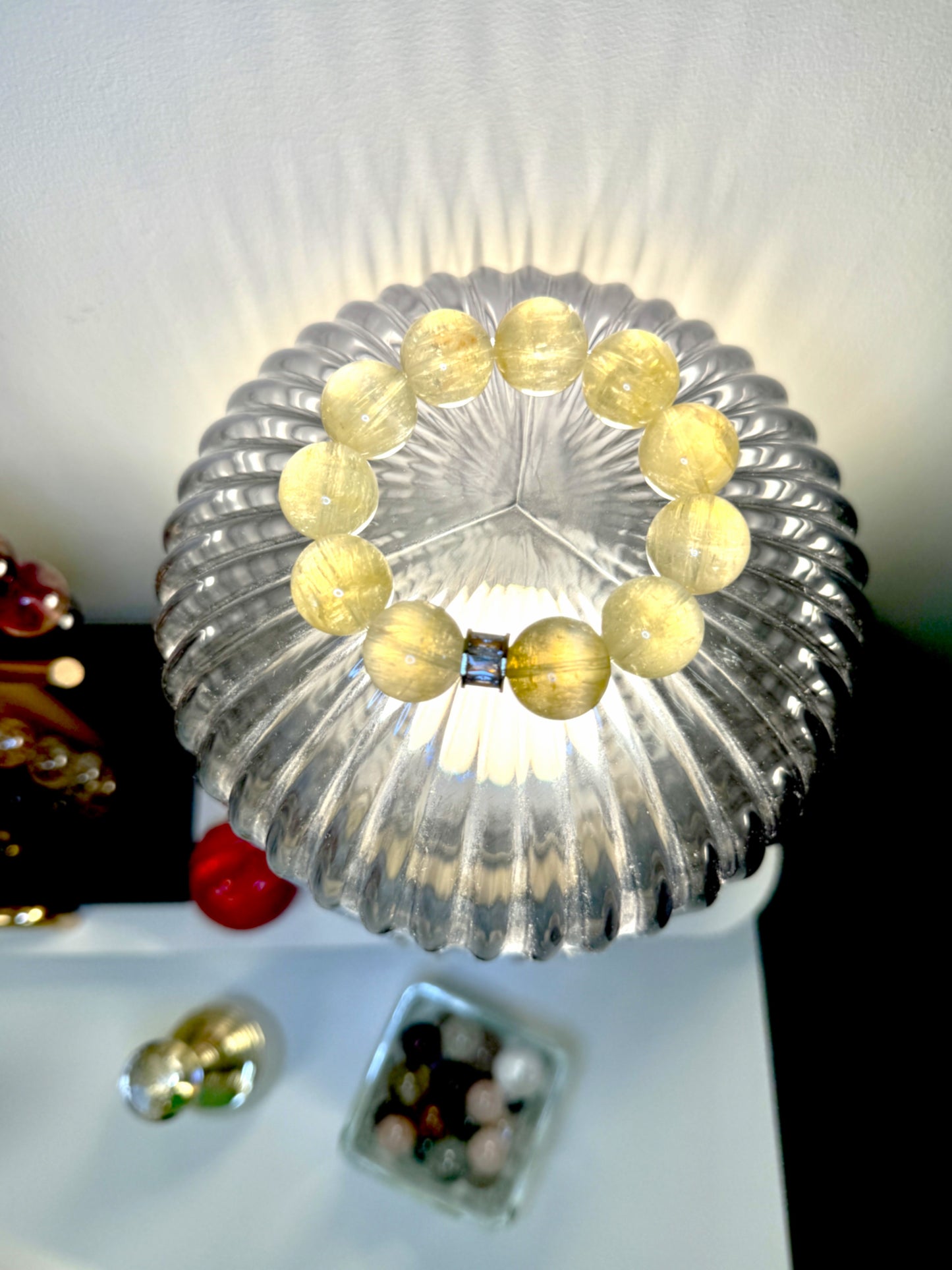 Golden Phantom Fluorite Bracelet