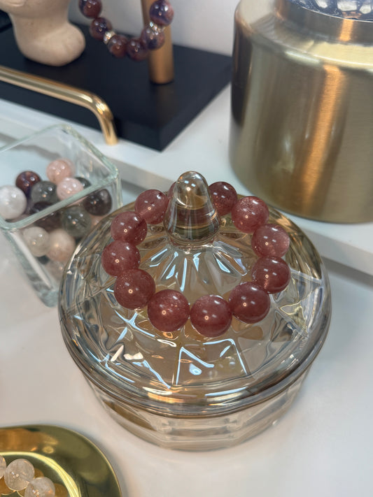 Natural Strawberry Quartz Bracelet