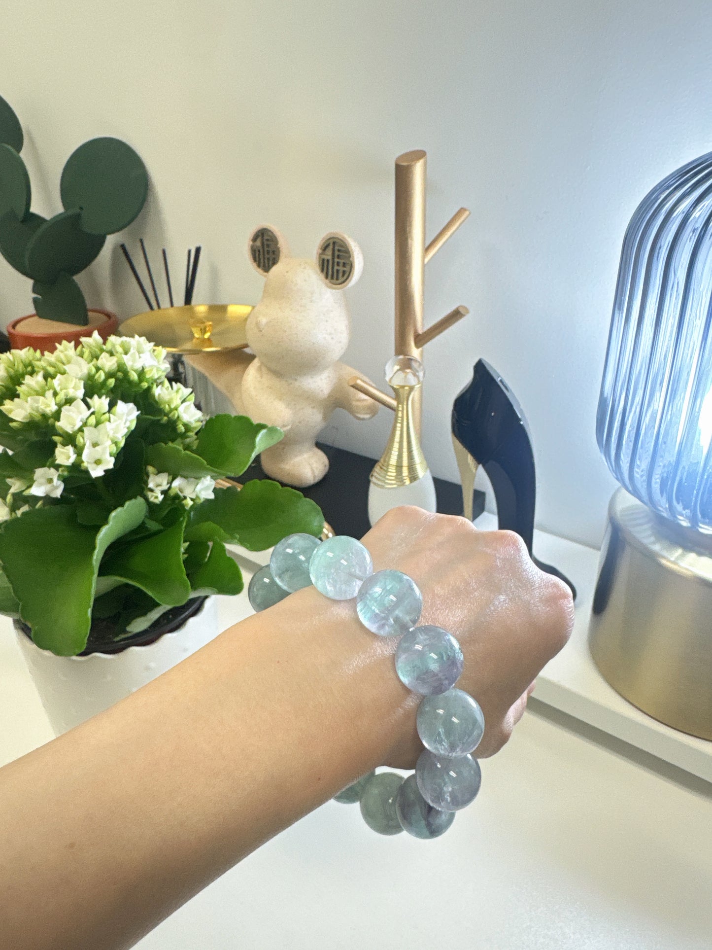 Mint Wave Fluorite Bracelet