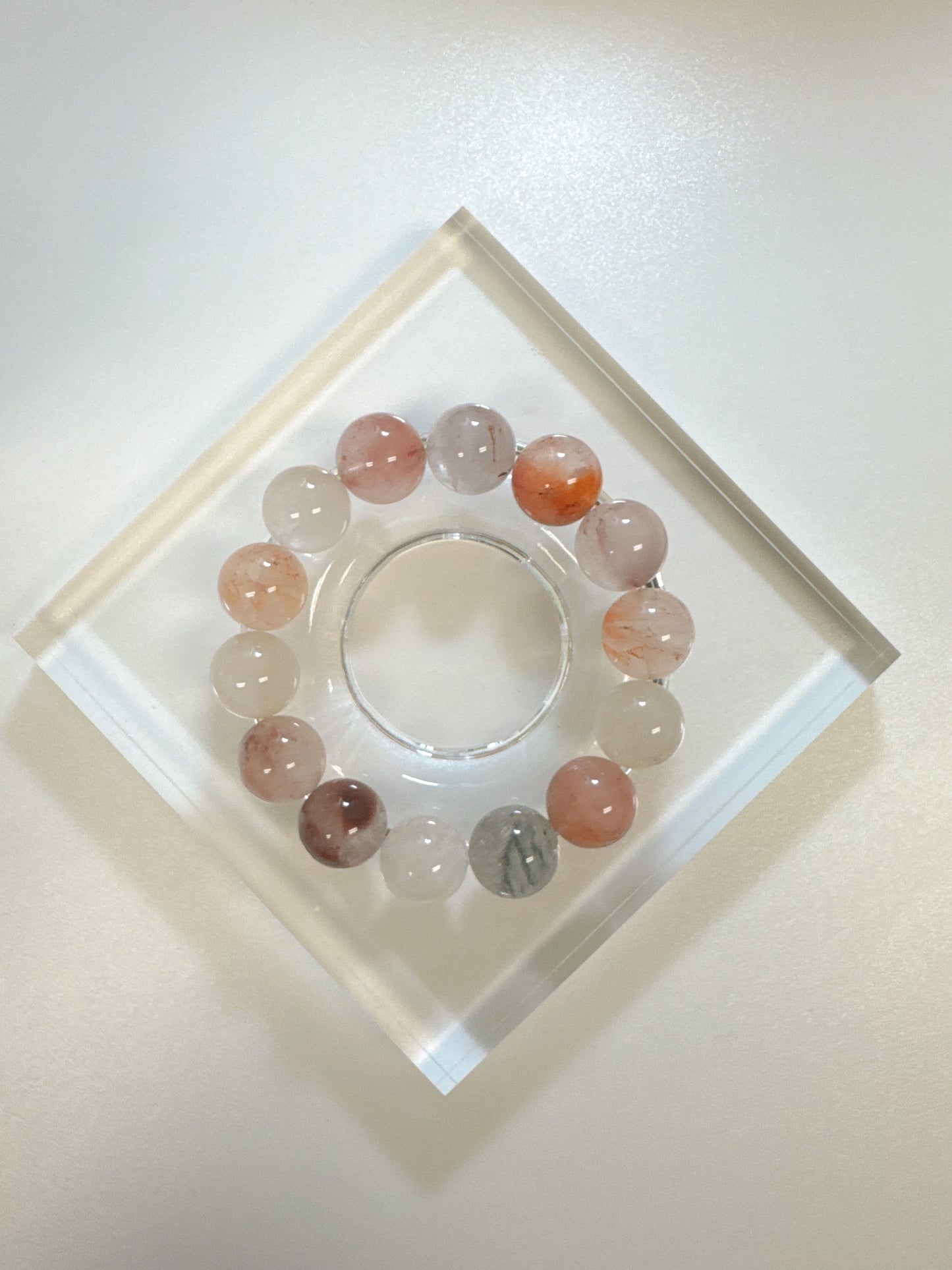 Rainbow Rabbit Hair Quartz Bracelet