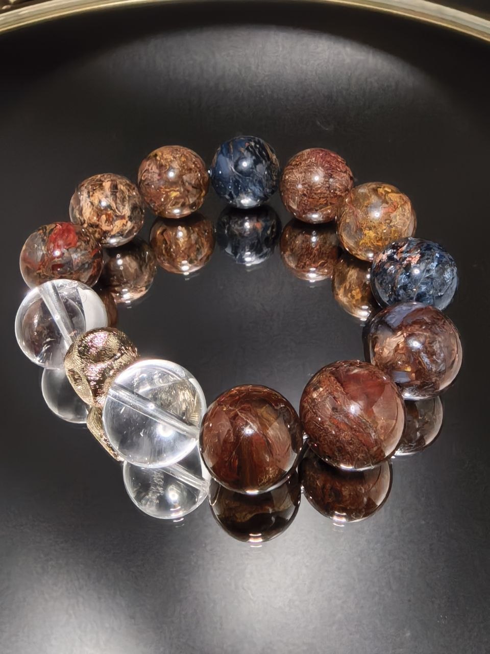 Pietersite & Clear Quartz