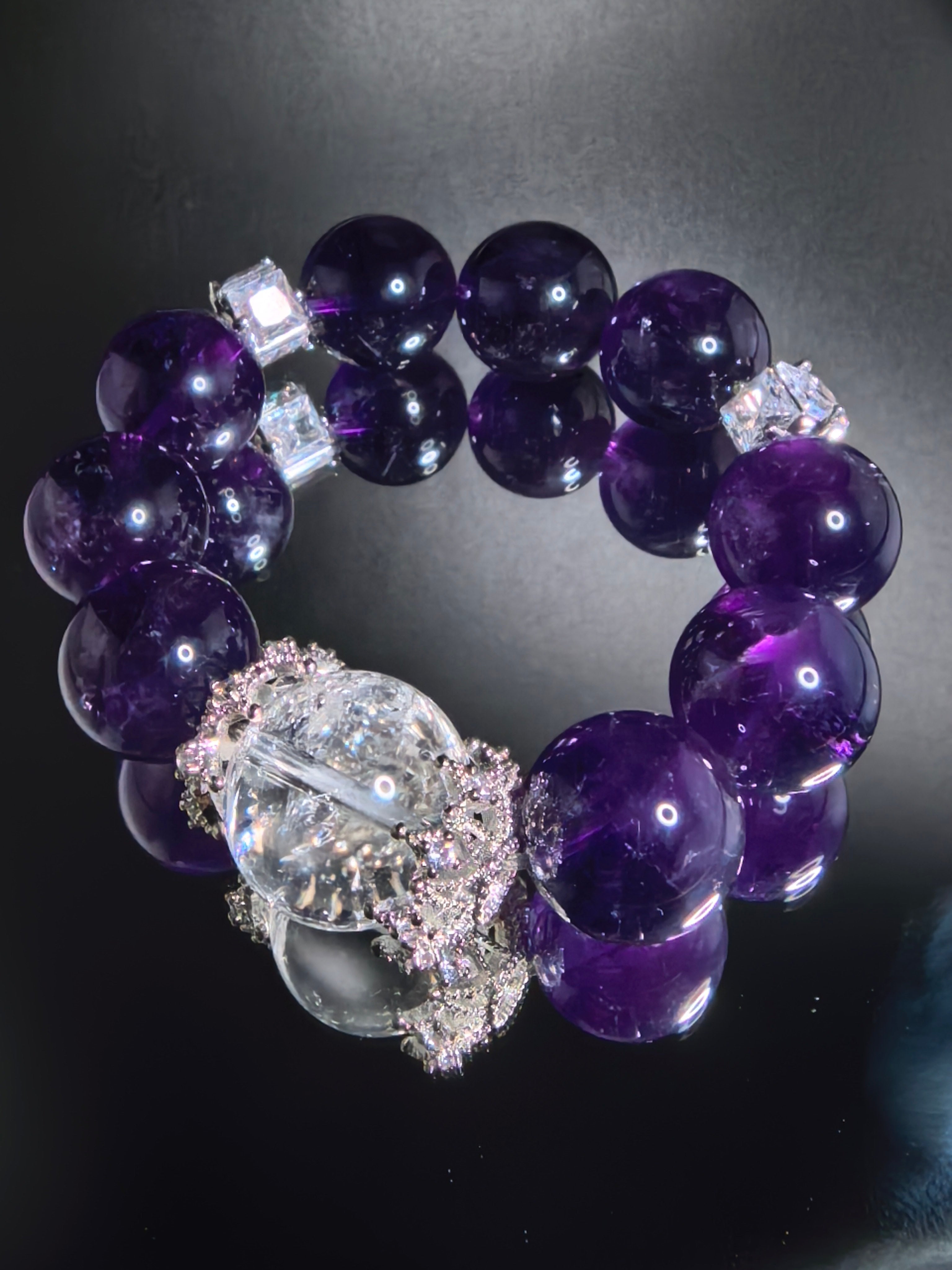 Uruguayan Amethyst & White Asai Quartz