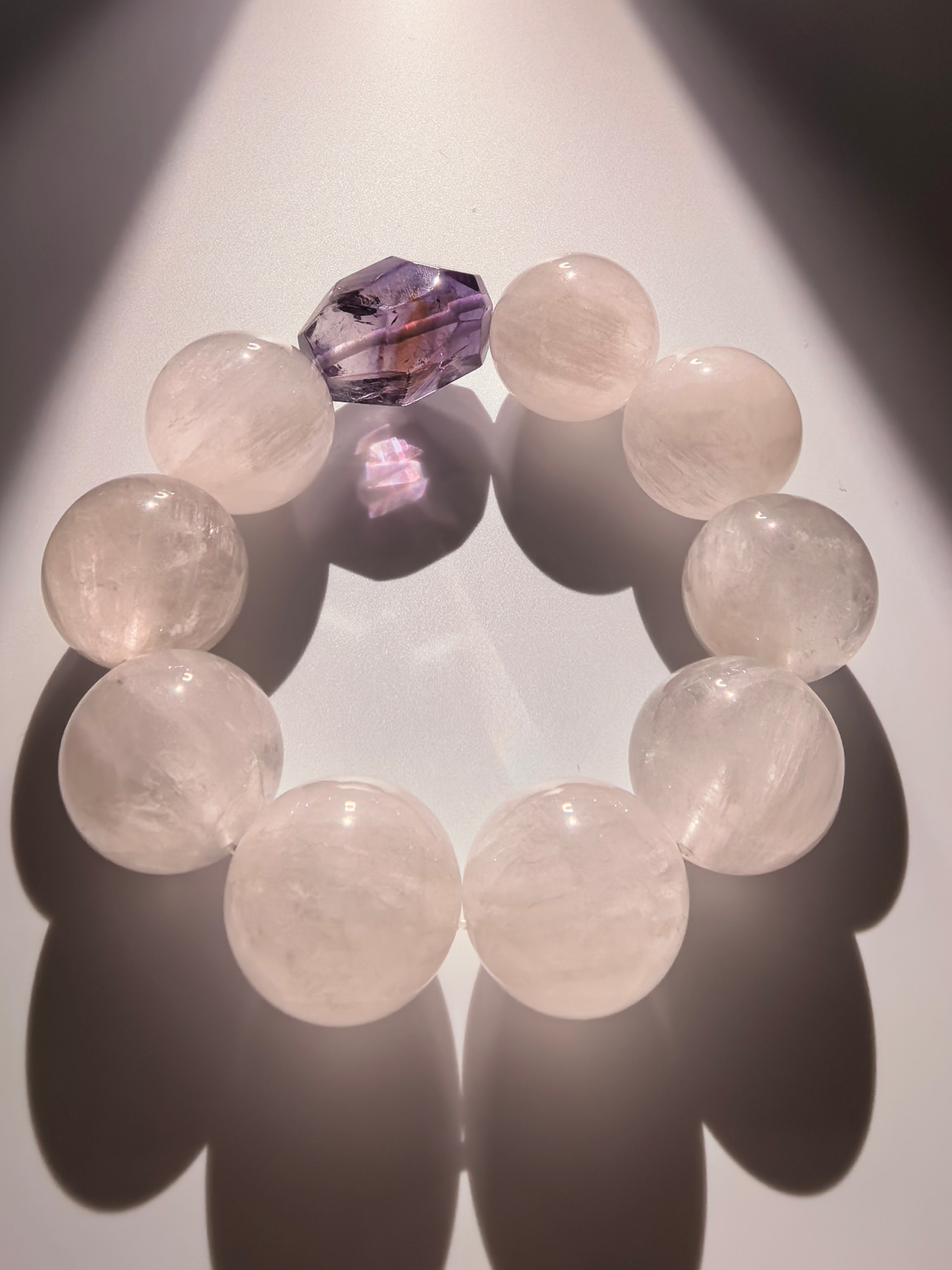 拉丝白兔毛+紫水晶