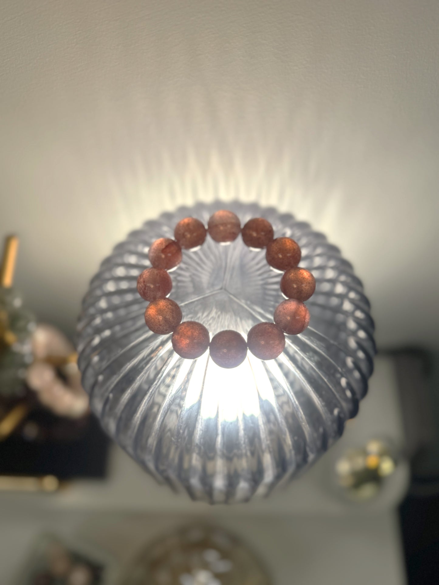 Natural Strawberry Quartz Bracelet
